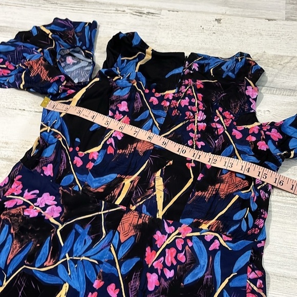 Anthropologie Maeve Elia Cold Shoulder Floral Dress Size 6 - Picture 8 of 10